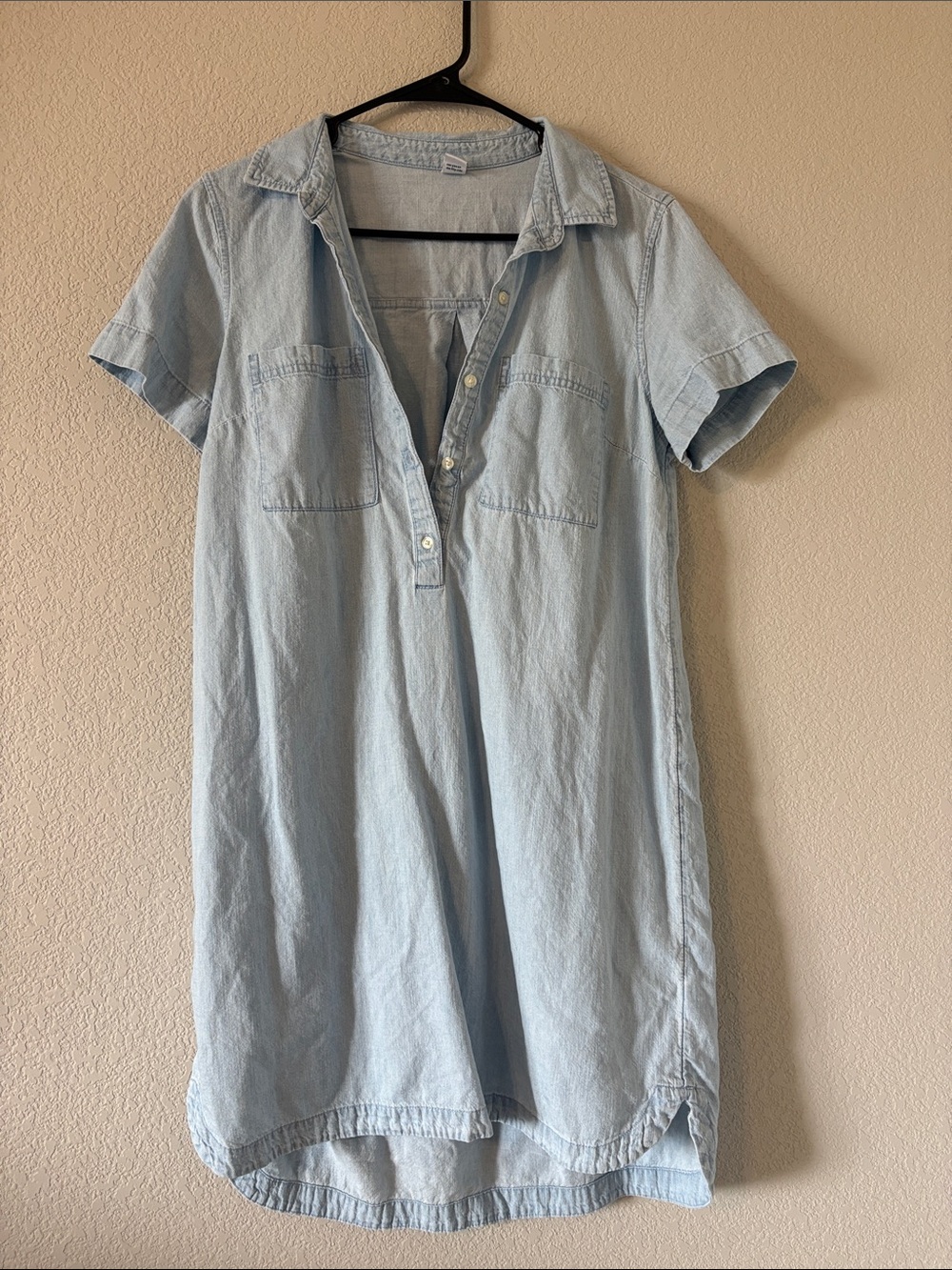 Old Navy Light Chambray Shirt Dress - Pale Blue